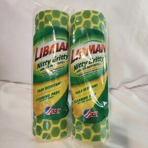 LIBMAN Nitty Gritty Roller Mop Refill Lot Of 2 NEW SEALED